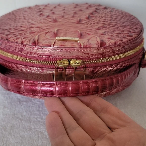 Brahmin Lane top handle Lotus canteen metallic leather handbag - Picture 12 of 15